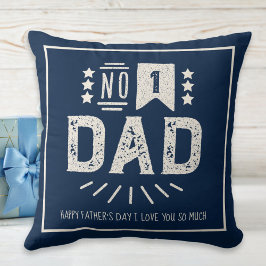 Almofada Marinho Vintage Azul Melhor Dia de os pais