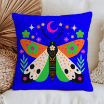 Mariposa Celestial em Inseto Floral Maximalista Az
