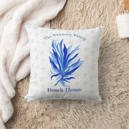 Almofada Marisco azul com peixe-estrela