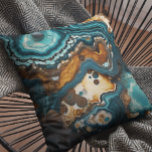 Almofada Mármaco de Olhos Turquesa Stone<br><div class="desc">Este design foi criado através da arte digital. Pode ser personalizado clicando no botão personalizar e alterando a cor, adicionando um nome, iniciais ou as suas palavras favoritas. Entre em contato comigo em colorflowcreations@gmail.com se você quiser usar este design em outro produto. Compre minha pintura de acrílico abstrato original para...</div>
