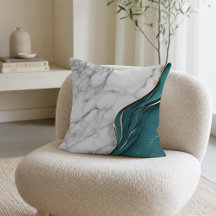 Mármore Branco Moderno com Verde Teal Escuro e Dou