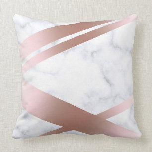 Almofada Mármore branco rosa de ouro Elegante na moda