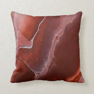 Almofada Mármore Burgundy Red Rock Pedra Abstrato Marrom