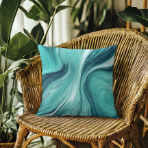 Mármore de Liquido Verde Teal Abstrato