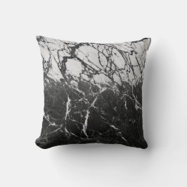 Almofada Mármore Preto e Branco Moderno Glamouroso Tendênci