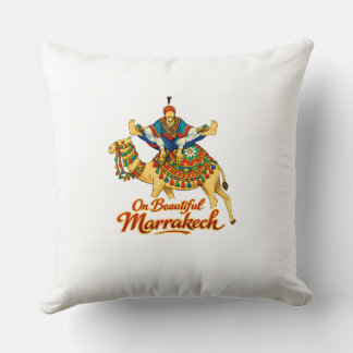 Almofada Marrakech Marrocos Desenho Vibrante Viagem Arte