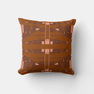 Almofada Marrom Coral Rust Tiers Mediterrânicos Olham Mosai