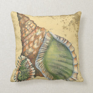 Almofada Marrom e Seashell Verde