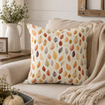 Marrom Ferrugem Creme Cinza Folhas de Outono Aconc