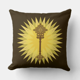 Almofada Marrom Tradicional Etiópia Design