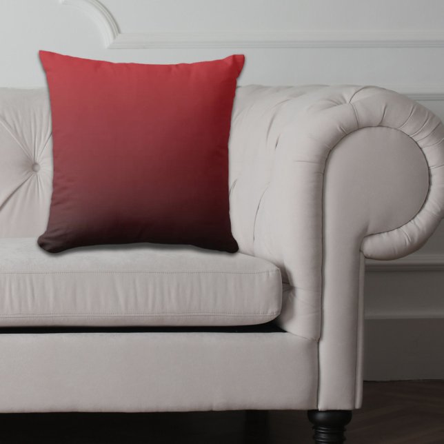 Almofada marrom vermelho-burgundy minimalista abstrato mars (minimalist abstract marsala red burgundy maroon outdoor pillow)