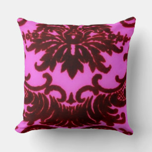 Almofada Marrom Victoriano E Madison Damask Rosa