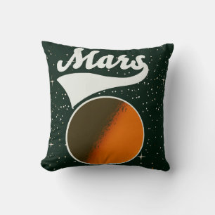 Almofada Mars vintage arte espacial