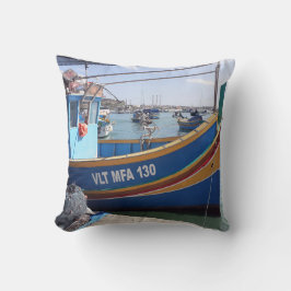 Almofada Marsaxlokk Barcos De Pesca Malta