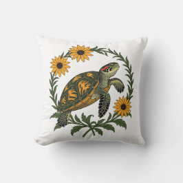 Almofada Maryland Terrapin And Black Eyed Susan Flowers