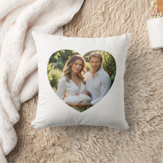 Almofada Máscara de coração com foto personalizada para o d