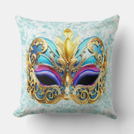 Almofada Máscara de mascarada com Ouro
