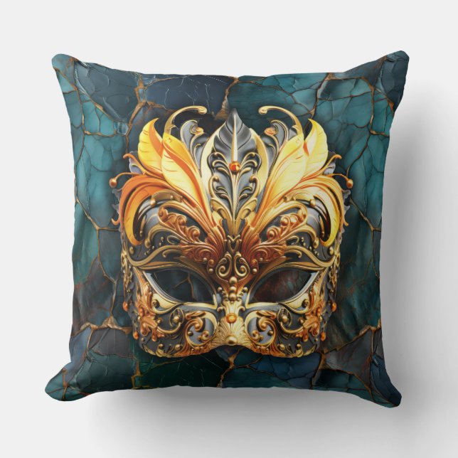 Almofada Máscara de ouro no fundo dos mancais lacrimogêneos (Frente)