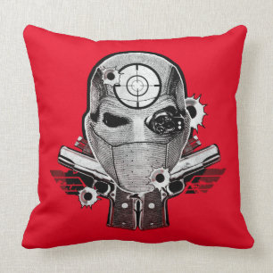 Almofada Máscara do pelotão Deadshot do suicídio & art