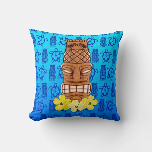 Almofada Máscara havaiana de Tiki (Frente)
