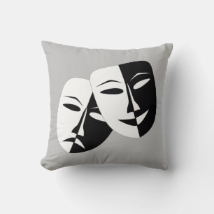Almofada Máscaras de Comédia e Teatro de Tragédia Muito Leg