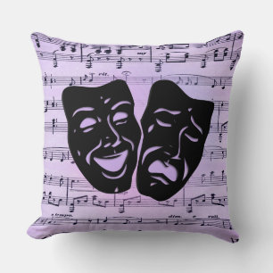 Almofada Máscaras de Música e Teatro Puros
