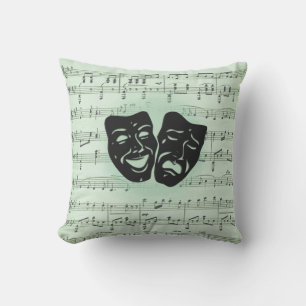 Almofada Máscaras Gregas de Música Verde e Teatro