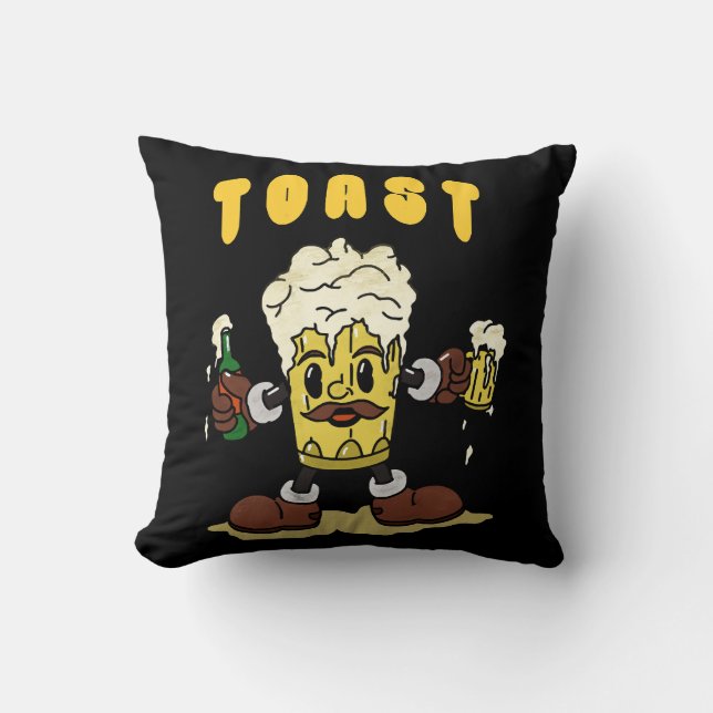 Almofada Mascote da Torrada de Cerveja (Frente)