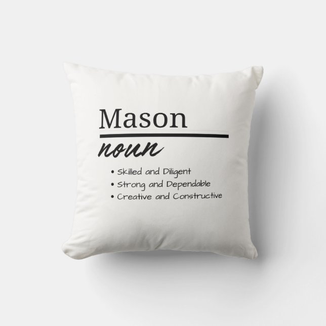 Almofada Mason, Boy Personalization Name Definition (Frente)