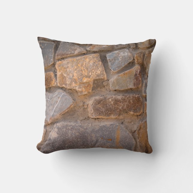 Almofada Masonry natural stoneabstract, ancient, antiquity, (Frente)