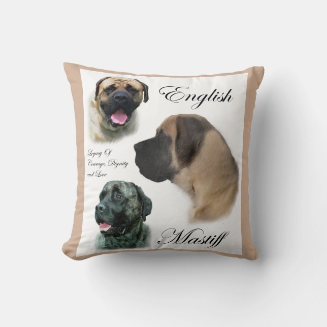 Almofada Mastiff Art Inglês (Frente)
