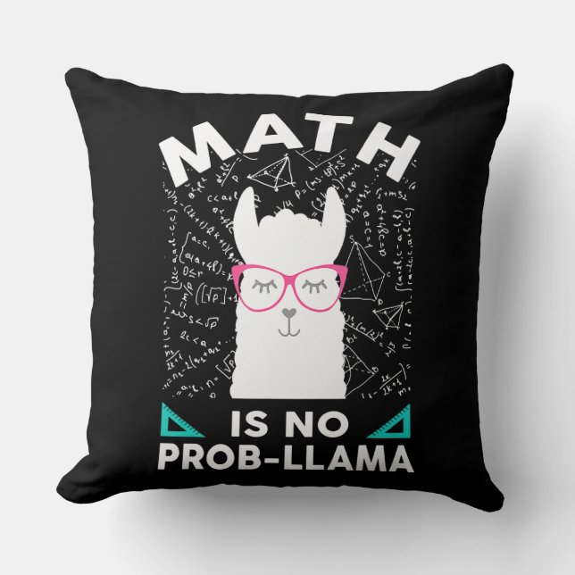 Almofada Matemática Não É Prob Llama Professor de Matemátic (Frente)