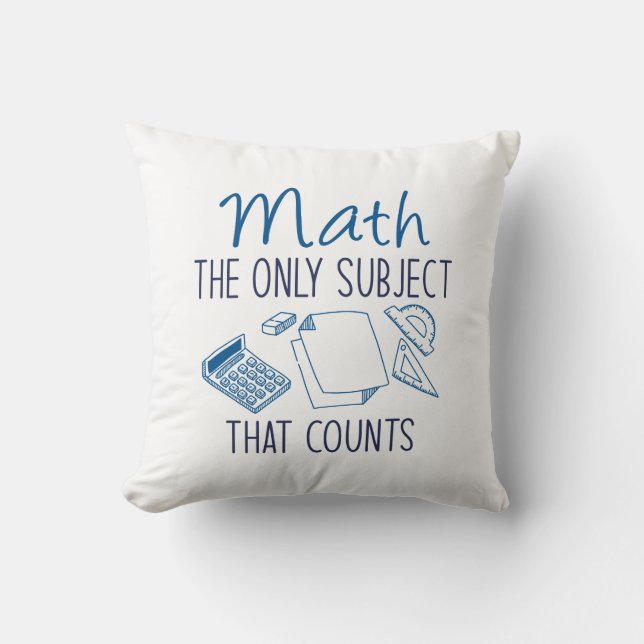 Almofada Matemática O Único Assunto Que Conta (Frente)