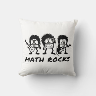 Almofada Matemática Rochas Humor de Banda de Rock Acadêmico