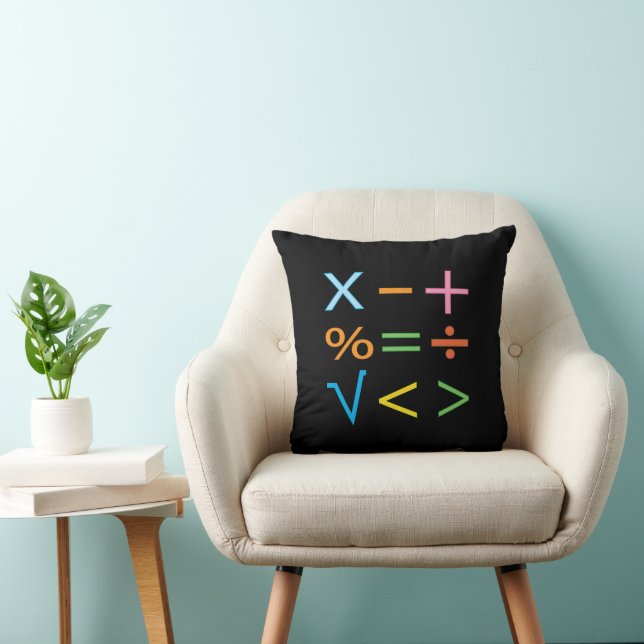 Almofada Matemática Símbolo Matemático  (Cadeira)