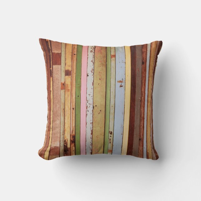 Almofada Material de madeira: Vintage Wallpaper Textura (Frente)