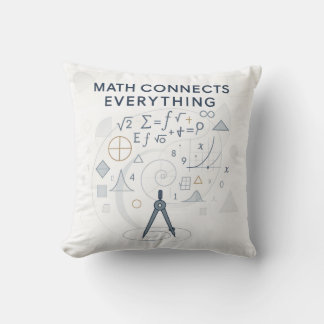 Almofada Math Connects Everything Throw Pillow Gift for Mat