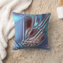 Almofada Matiz azul esmaecida sobre castanho com traços que