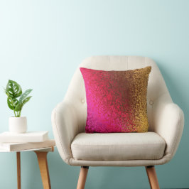 Almofada Matizes de padrão rosa e Dourado