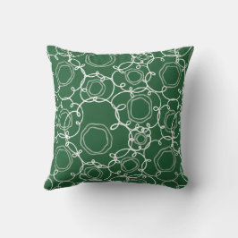 Almofada Matriz Floral Abstrata (Verde Escuro) Arte Refinad