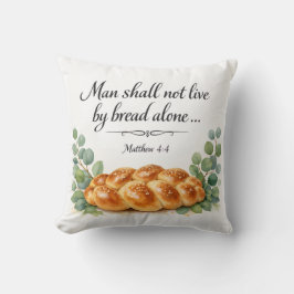 Almofada Matthew 4:4, Messianic Jewish Decor, Bible Verse