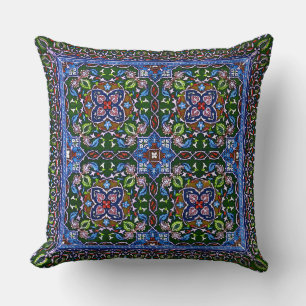 Almofada Matthew Digby Wyatt Textile Design em azul verde