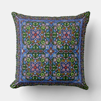 Almofada Matthew Digby Wyatt Textile Design em azul verde