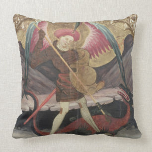Almofada Mau vencendo de St Michael, c.1480 (tempera no pa
