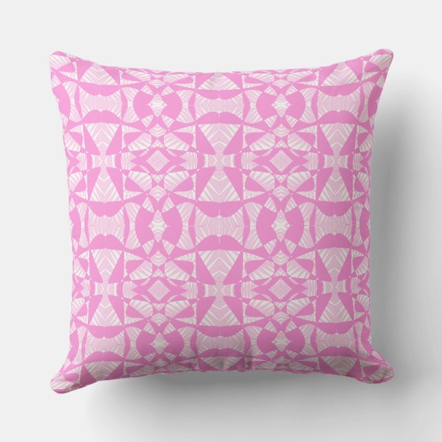 Almofada Maz Abstrato Zebra Mosaico - Branco rosa (Verso)