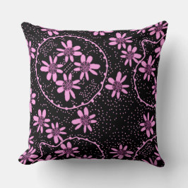 Almofada Maz Floral Bubbles Bolinhas Preto