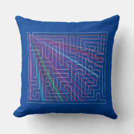 Almofada Maze com fundo colorido