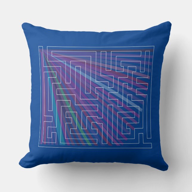 Almofada Maze com fundo colorido (Frente)