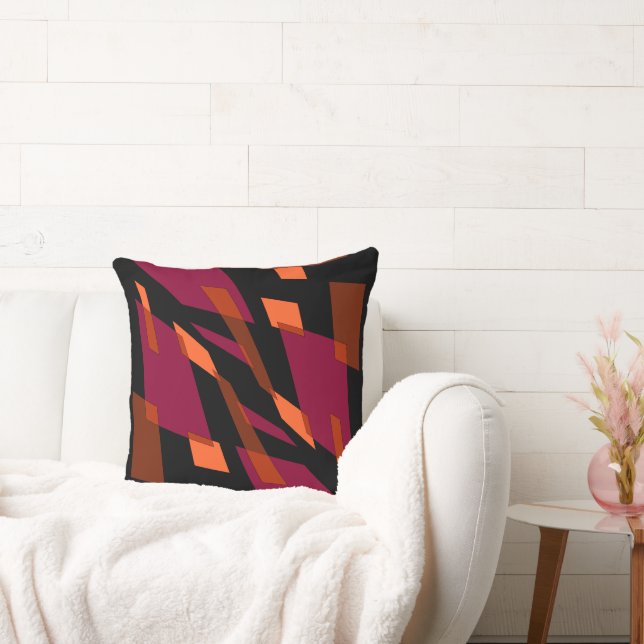 Almofada Mazipoodles Abstraction Perspective Black Magenta (Sofá)