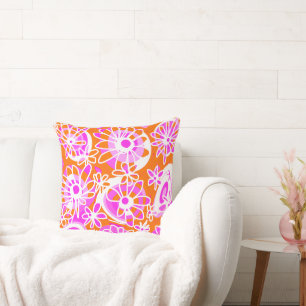 Almofada Mazipoodles Amor Flores - Cor-de-rosa Laranja Bran